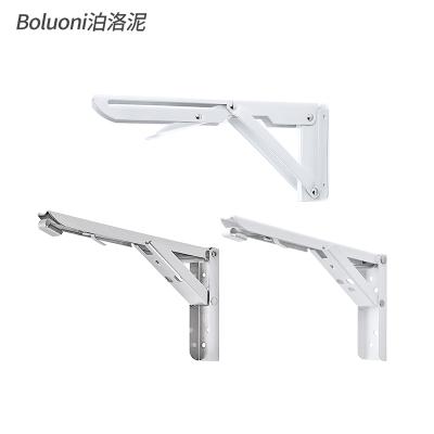 China Fixed Right Angle Folding Bracket Stand Wall Tripod Shelf Divider Modern Folding Stainless Steel Holder for sale