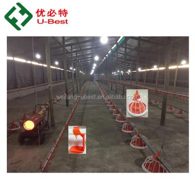 China Farms China factory price automatic poultry farming equipment chicken shed for broiler and breeder bird Te koop