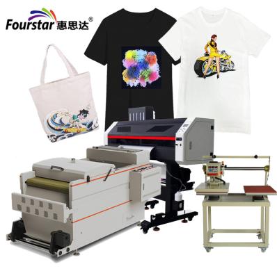 China Heat Transfer Printing On Garment Low Price T-shirt Printing DTF Printer For Hoodies Jeans Impresora With Powder Shaking Machine for sale