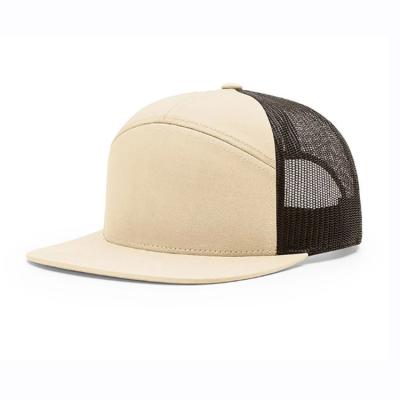 China Blank Logo Richardson Patch Customized Wholesale COMMON 168 Flat Bill Baseball Sports Caps Trucker 7 Panel Hat For Man for sale