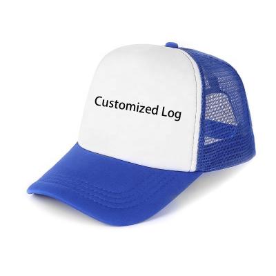 China breathable & Wholesale Waterproof Hip Hop White 3D Print Logo 5 Panel Custom Sports Cotton Printed Mesh Trucker Cap Foam Baseball Sports Dad Hats for sale