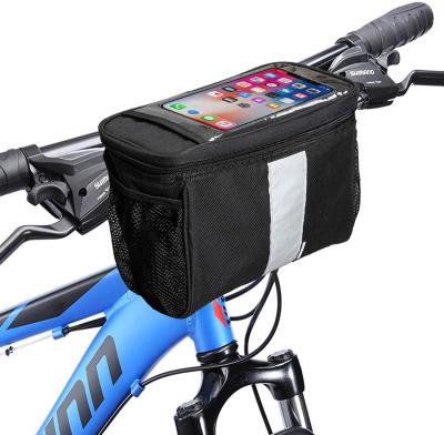 China New Factory Price Mobile Phone Saddle Mountain Bike Crossbar Pipe Holder Waterproof Customized Front Bicycle Handlebar Bag for sale