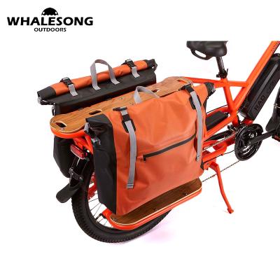 China Water Proof Professional Travel Bike Frame Bag 30l 500d Tarpaulin PVC Waterproof With Hook Bike Backpack Frame Rear Bag for sale