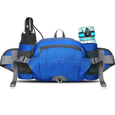 China 2021 Hot Sports Water Proof Shoulder Belt Waist Bag Fanny Bag With Bottle Holder Fashion Neutral Multifunctional Color Customized Waist Bag for sale