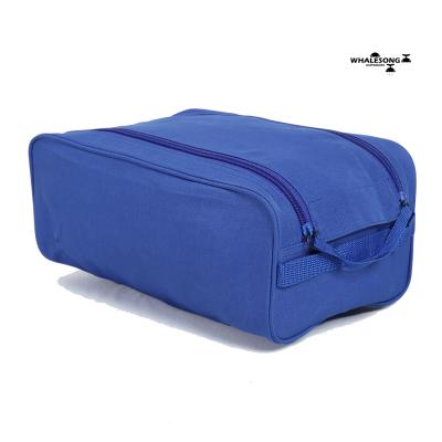 China Lightweight Double Zipper Outdoor Sport Factory Luggage Travel Shoe Bag Durable Blue Storage Bag for sale