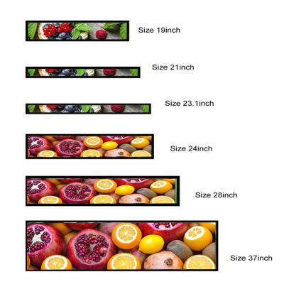 중국 초 범위 스트레치트 바 LCD 디스플레이 벽은 19.5 인치 24 인치 35 인치를 탑재합니다 판매용