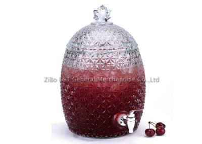 China SGS / BV 7L Pineapple Glass Beverage Dispenser For Home Party  eco-friendly for sale