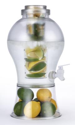 China Capacity  6.7L BPA free glass  dispenser with plastic  base, can be colored for juicer,wine ,eco-friendly for sale