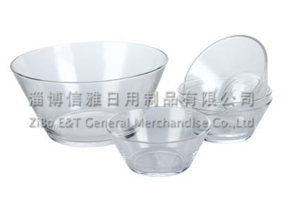 China Clear glass salad bowls microwave and dishwasher safe FDA / SGS / BV Standard for sale