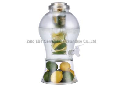 China BPA Free Plastic Made Unbreakable beverage dispenser with cooling cylinder for sale