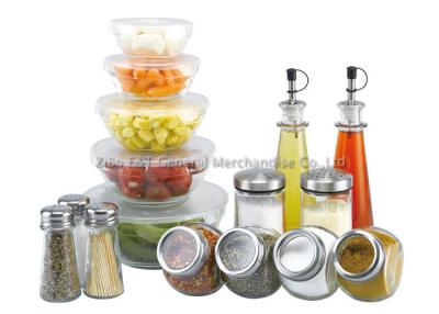 China 16 pieces mixing Large Glass Salad Bowls with lid 160ml 240ml 480ml 0.6l 1.2l for sale