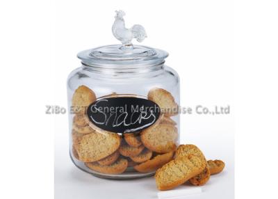 China Eco - friendly Chalkboard storage jar / sealed glass jars with lid , capacity 4.45L for sale