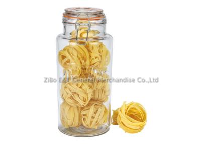 China Capacity 2.7L food Safe Airtight Big hermetic glass storage jars with lids / biscuit glass jar  for kitchen,home&hotel for sale