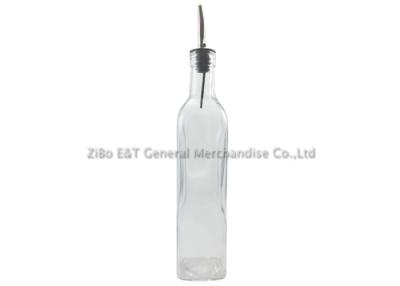 China Eco - friendly 500ml 250ml glass bottles , Glass Oil And Vinegar Bottles with logo for sale