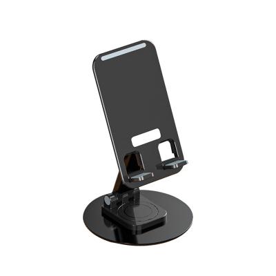 China Hot Sales Adjustable Portable Foldable Desktop 360 Rotating Cell Phone Stands Cell Phone Holders Aluminum For All Phones Silicone for sale