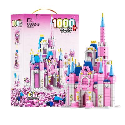 China DIY TOY Factory direct sales building blocks leading the trend pink fairy tale castle for sale