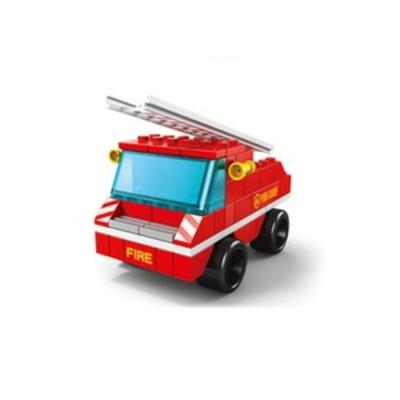 China Educational Toy Plastic Brick DIY Compatible Block Toys Fire Fighting Truck Building Blocks for sale