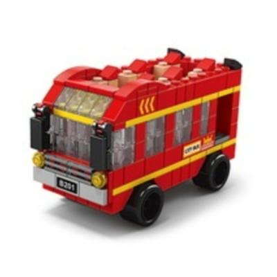 China Toy Factory Custom Wholesale Educational Truck Building Blocks Double Decker Bus for sale