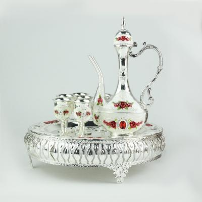 China Traditional Luxury Exquisite Handmade White Wine Set Turkish Home Decoration Wine Set for sale