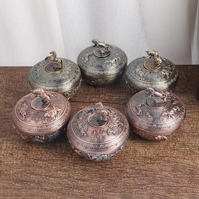 China Chinese Metal Incense Craft Ornaments Classic Incense Holder Burner For Home Ministry Decoration for sale