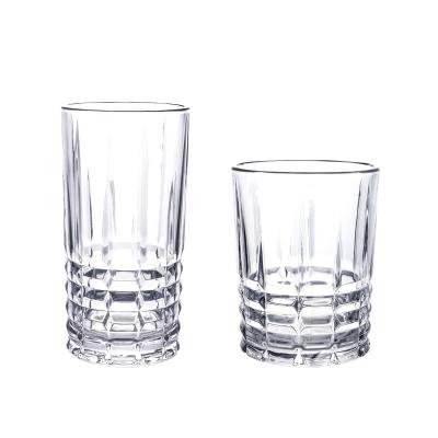 China The fancy bottom design 10oz Crystal Whiskey Glass, rocking glasses for Bourbon, whiskey; Tumbler 12.5 Drinking Glasses for sale