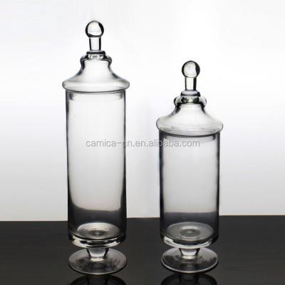 China Viable high quality clear glass apothecary jar; Decorative Wedding Candy Buffet; for sale