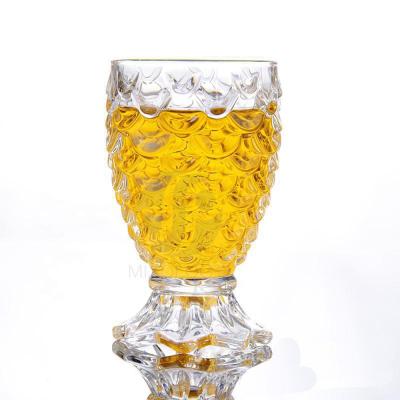 China Sustainable Mermaid 220ml Glass With Scales Shape / Glass Beer Mug Pineapple Shapes With Scales for sale