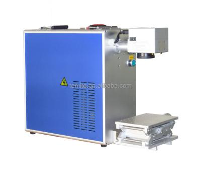 China Optional Air-cooled 30W Fiber Laser Gold Steel Engraving Cutting Rotary Laser Marking Machine For Metal for sale