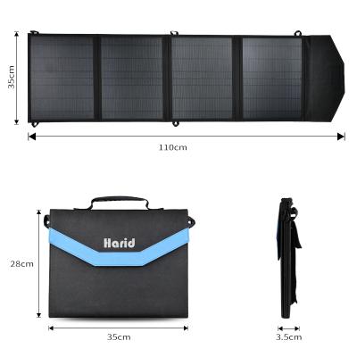 China Solar Charger 18v ​​100w Foldable Waterproof Outdoor Solar Battery Charger With Mono Solar Panel 389*506*50mm for sale