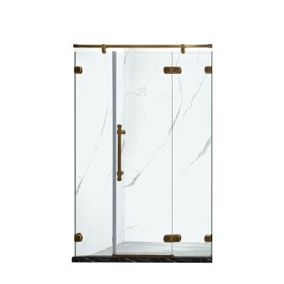 China Modern TNS TH1201-2 10mm Single Sided High Quality Gold Brass Hinge Glass Door Only For Portable Shower Enclosure Shower for sale