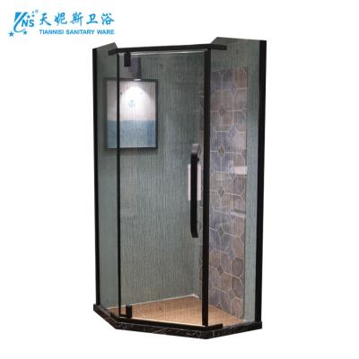 China Water Proof Shower Room Hinge Tempered Glass Shower Wall Panels Matt Modern Hot Selling Shower Room for sale