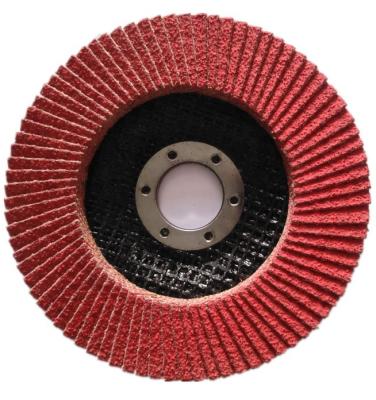 China Surface Treatment of Red VSM Metal Abrasive Cloth Ceramic Fin Disc for sale