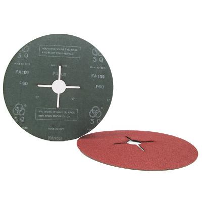 China Mix Edged 4/4.5/5/7 Inch Emery Paper Fiber Sanding Discs for sale