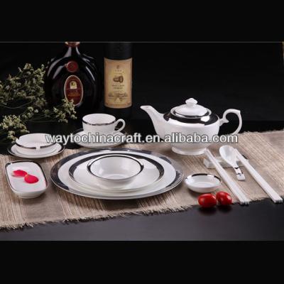 China Sustainable luxury hotel or restaurant porcelain tableware set for sale