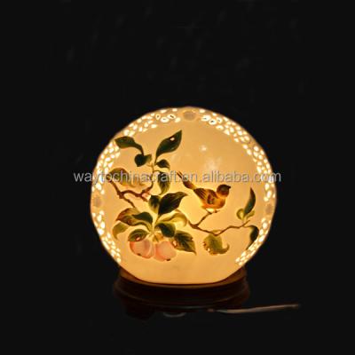 China Elegant Hot Selling Hand Painted Porcelain Desk Light for sale