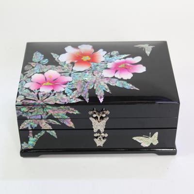 China Luxury Handmade Chinese Wooden Jewelry Box for sale