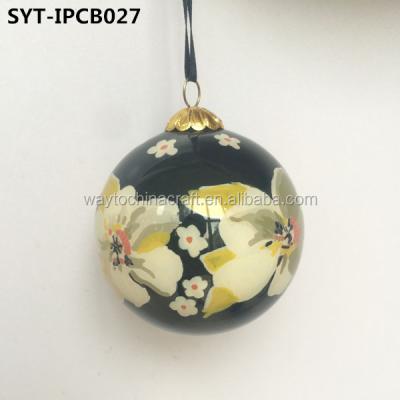 China Personalization Ornaments Unique Hand Painted Glass Christmas Ornament Ball for sale