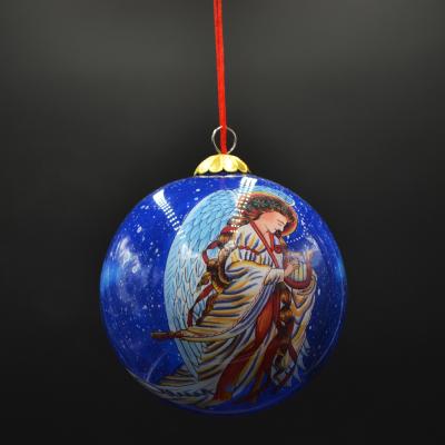 China Custom Hand Painting Custom Picture Inside Christmas Painting Glass Bauble for sale