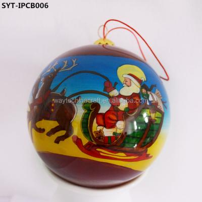 China Gifts and home decoration christmas hand painted glass ball for sale