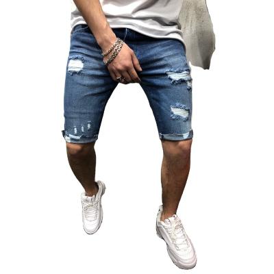 China New European and American breathable denim pants with holes and border thin diet men's pants exclusively for new men's tro for sale