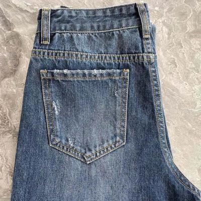 China Blue 2021 High Quality Original New Styles Cotton Breathable Stretch Lattice Stock For Men's Trousers Jeans Pants for sale