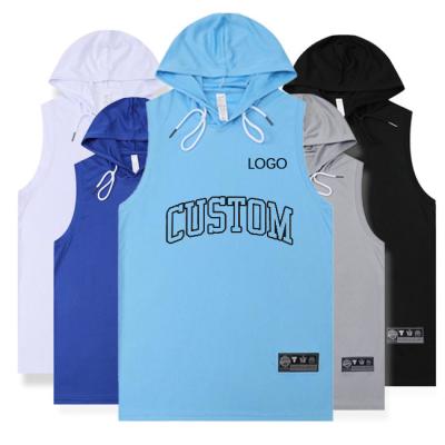 China Men's Sleeveless Gym Vest QUICK DRY Boy's Hoodie Sweatshirt Vest Hooded Sweatshirts Hoodies For Man for sale