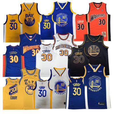 China HOT SALE Golden State City Warriors Basketball Jersey Men's Breathable Uniform #30 Stephen Curry Stitched Custom Royal for sale