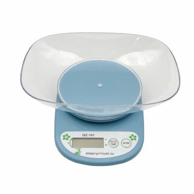 China With Flat Tray Kitchen Scale ABS 5KG Food Kitchen Scale Attractive Price New Type Scale for sale