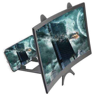 China Education Mobile Phone Screen Amplifier 12 Inch Curved Screen Amplifier 3D HD Creative Multifunctional Lazy Screen Mobile Phone Holder for sale