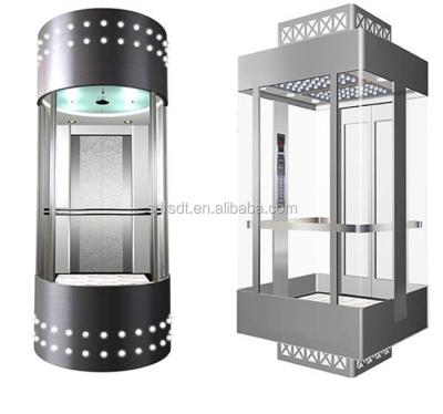 China Panoramic Elevators Small Machine Room Panoramic Elevator With Glass Elevator Cabin With Japanese Crafts for sale