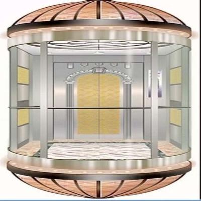 China Guided Elevators Shandong FJZY Panoramic Elevator With Small Machine Room for sale