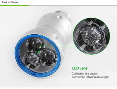 China Aluminum 100Lm 6watt LED Focus Spotlight 50000h With E27 Cree LED for sale