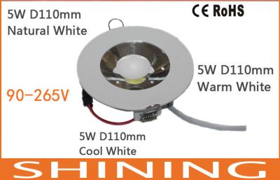 China Energy Saving 5W 400Lm COB LED Downlight 6000K Cold White 120 Degree for sale