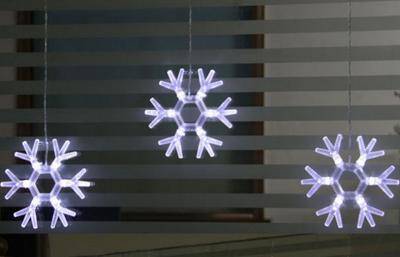 China 2m Snowflake Multicolor LED Curtain Lights , Commercial String Light for sale